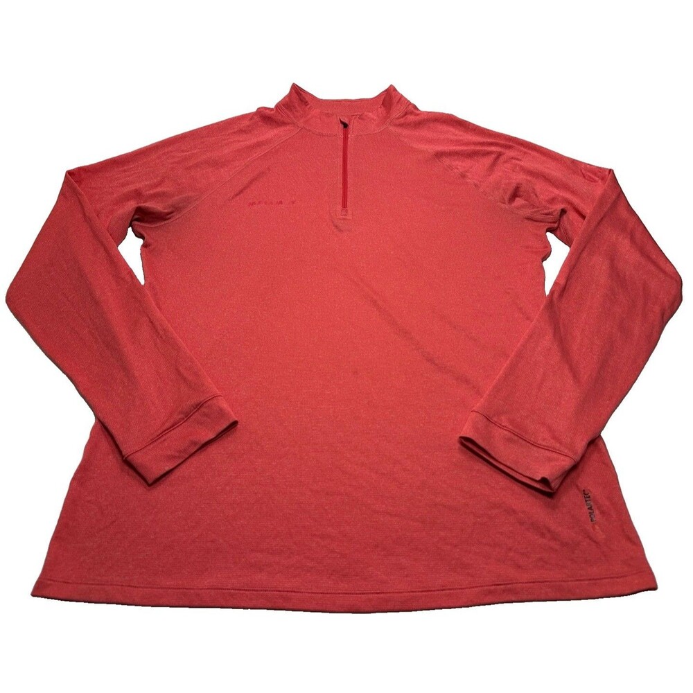 Women's Mammut Klamath Power Wool Polartec 1/2 Zip Pullover Size XL Pink Red